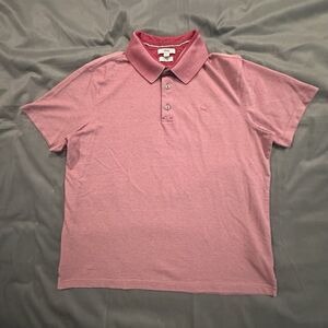 Brax Shirt Mens Large Ultralight Polo Short Sleeve Red Button Golf Feel Good